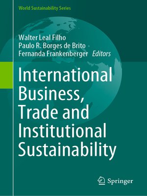 cover image of International Business, Trade and Institutional Sustainability